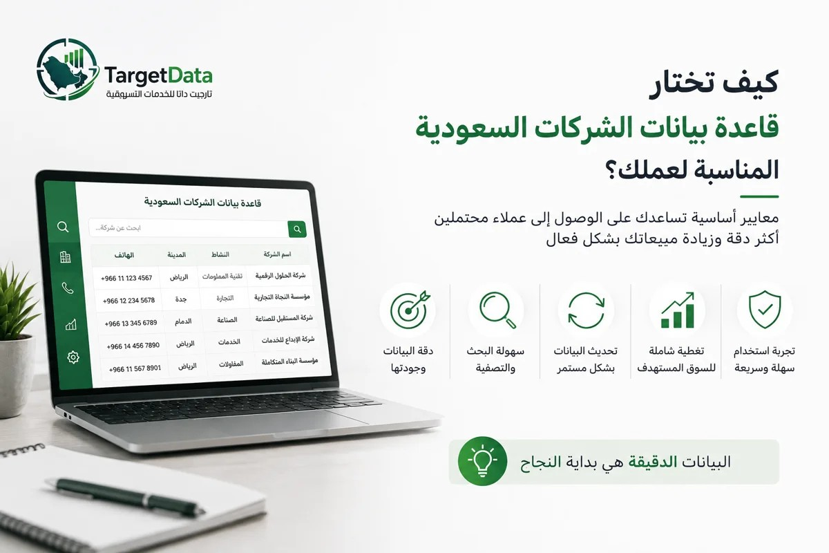 كيف تختار قاعدة بيانات الشركات السعودية المناسبة لعملك؟